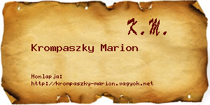 Krompaszky Marion névjegykártya